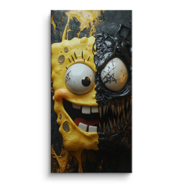 Dualität inspiriert von SpongeBob - Leinwandbild