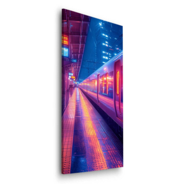 Neón Train Platform - cuadro Dibond mate