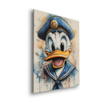 Donald Duck Inspired Sailor Portrait Dibond Matt Art
