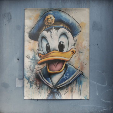 Donald Duck Inspired Sailor Portrait Poster Art