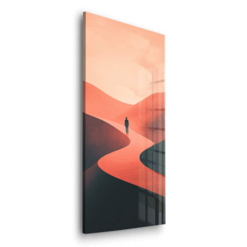 Minimalista desierto Solitude - cuadro en vidrio acrílico