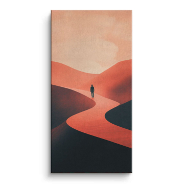 Minimalistisch Wüste Solitud - Leinwandbild