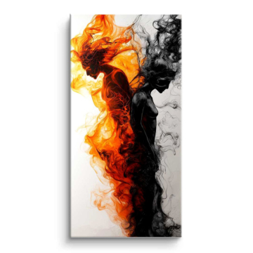 Fire and Smoke Silhouette PVC Matt Art