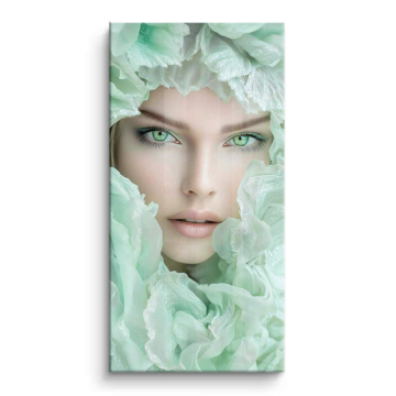 Emerald Blüte Gesicht - PVC-Bild glänzend