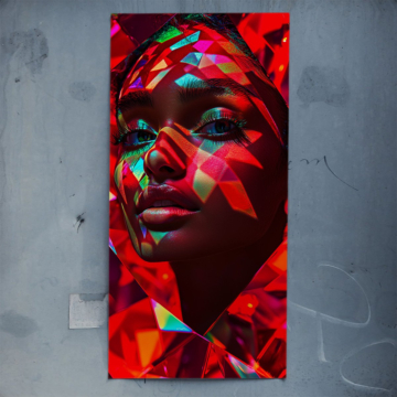 Prismatic geometrisch Frauenporträt - Poster