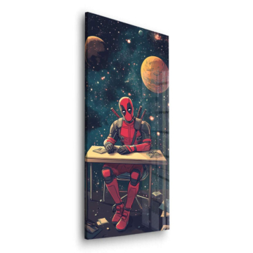 Deadpool Inspired Cosmic Desk Acrylic Glass Art