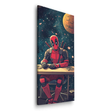 Deadpool Inspired Cosmic Desk Dibond Matt Art
