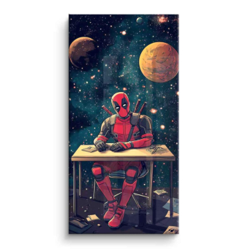 Deadpool Inspired Cosmic Desk PVC Gloss Art