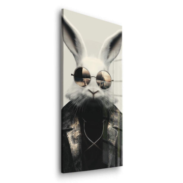 Schicker Hase mit Sonnenbrille - Acrylglasbild