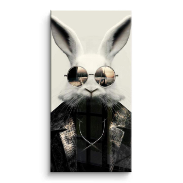 Chic Bunny gafas de sol - cuadro PVC brillante