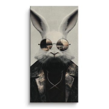 Lapin chic lunettes de soleil - tableau sur toile