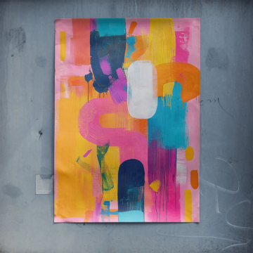 Blocs de couleurs abstraits lumineux - poster
