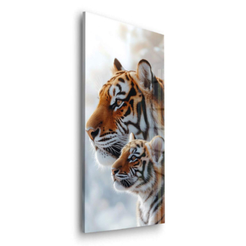 Retrato tigre dúo - cuadro en vidrio acrílico