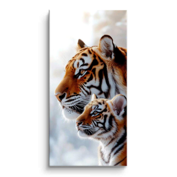 Retrato tigre dúo - cuadro PVC mate