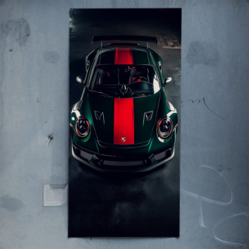 Franja de carreras inspirada en Porsche - póster