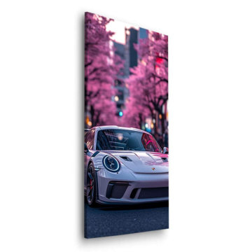 Porsche Inspired Cherry Blossom Racer Dibond Matt Art