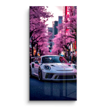 Porsche Inspired Cherry Blossom Racer PVC Gloss Art