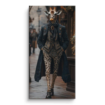 Dapper Giraffe Street Fashion Canvas Art