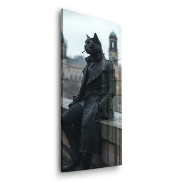 Noir-Katzen-Gentleman - Acrylglasbild