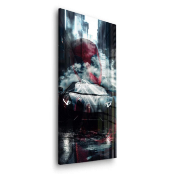 Deadpool Inspired Lamborghini Drive Acrylic Glass Art