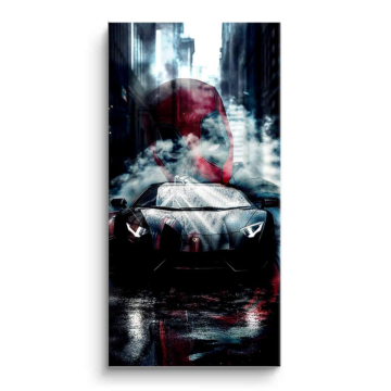 Lamborghini Deadpool Fahr - PVC-Bild matt