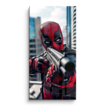 Urbano vigilante inspirado en Deadpool - cuadro PVC brillante