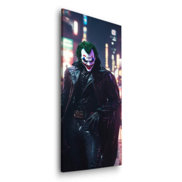 Néon ville méchant inspiré de Joker - tableau Dibond mat
