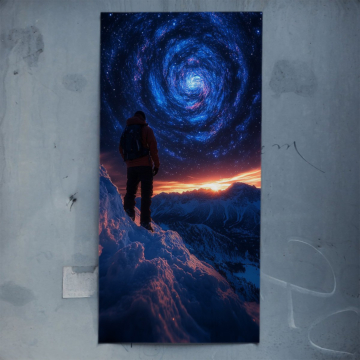 Kosmisches Portal in den Bergen - Poster