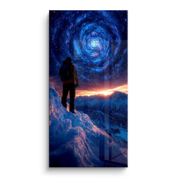Kosmisches Portal in den Bergen - PVC-Bild glänzend