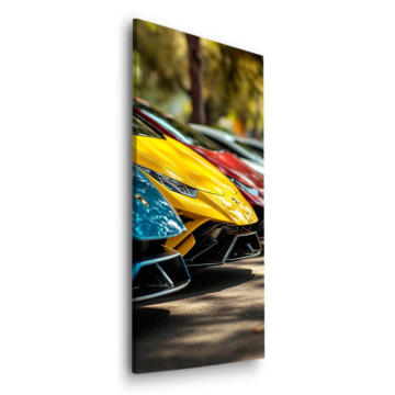 Farbenfroher Lamborghini-Supersportwagen - Dibond-Bild matt