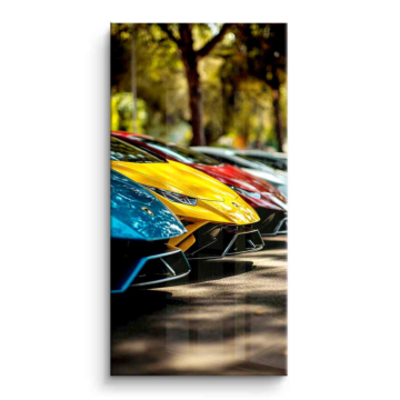 Farbenfroher Lamborghini-Supersportwagen - PVC-Bild glänzend
