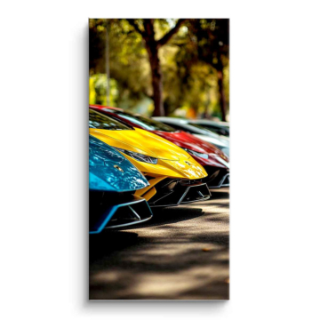 Farbenfroher Lamborghini-Supersportwagen - PVC-Bild matt