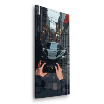 Straßenszene inspiriert von Ferrari - Acrylglasbild