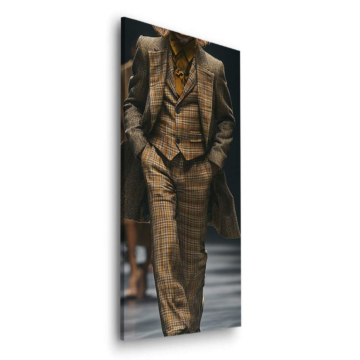 Eleganter Hund im Anzug - Dibond-Bild matt
