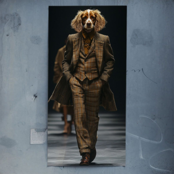 Dapper Dog Suit Portrait Poster Art