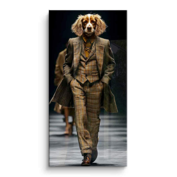 Eleganter Hund im Anzug - PVC-Bild glänzend