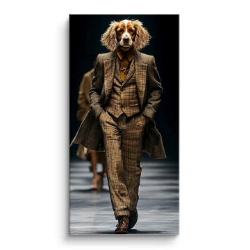 Eleganter Hund im Anzug - PVC-Bild matt