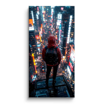 Neon City Rooftop Dreamer PVC Matt Art