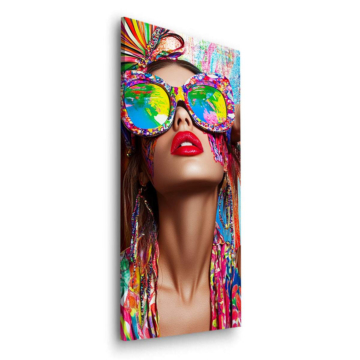 Portrait mode de carnaval - tableau Dibond mat