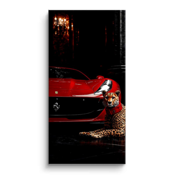 Czerwony Supercar Elegance inspirowany Ferrari - obraz na matowym PVC