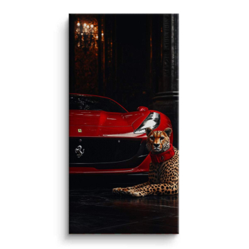 Ferrari Inspired Red Supercar Elegance Canvas Art