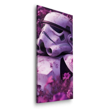 Kwiaty ze szturmowcem inspirowane Star Wars - obraz na dibondzie matowym