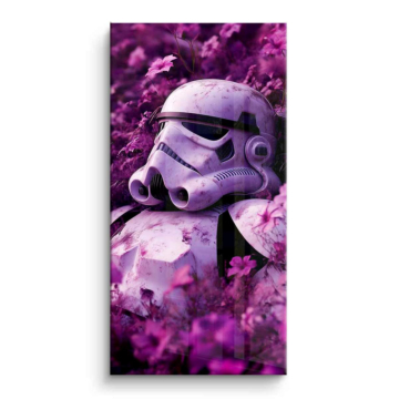 Kwiaty ze szturmowcem inspirowane Star Wars - obraz na PVC z połyskiem
