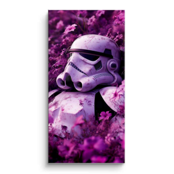 Kwiaty ze szturmowcem inspirowane Star Wars - obraz na matowym PVC