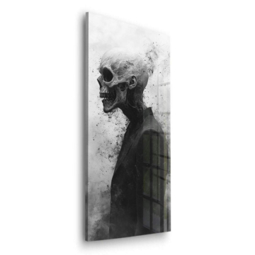 Smoking Skull Profile Acrylic Glass Art