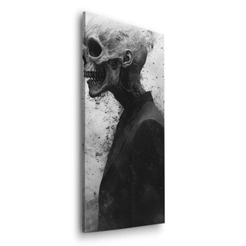 Smoking crâne profil - tableau Dibond mat