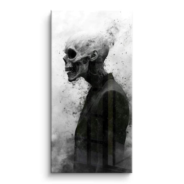 Smoking calavera perfil - cuadro PVC brillante