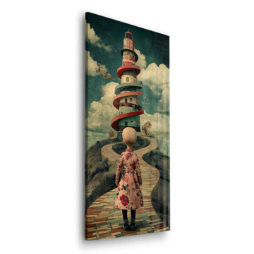 Spiral Lighthouse Journey Acrylic Glass Art