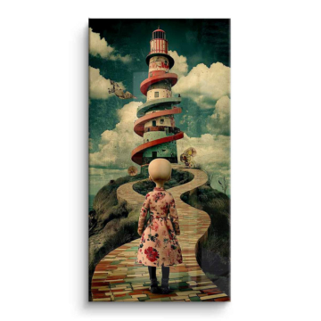 Spiral Lighthouse viaje - cuadro PVC brillante