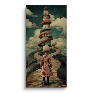 Spiral Lighthouse Journey Canvas Art